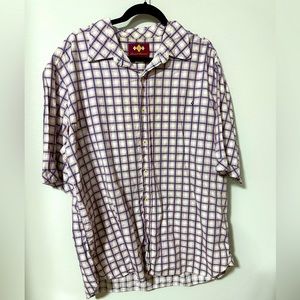 Plaid Russell Simmons button down shirt
